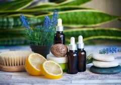 Organic cosmetics, natural fruit oils. Concept spa, skin care, ecological and organic natural cosmetics