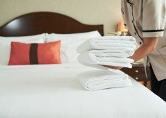 Preparing hotel room Preparing hotel room